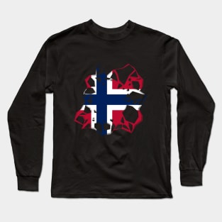 Norway Distressed patterns Long Sleeve T-Shirt